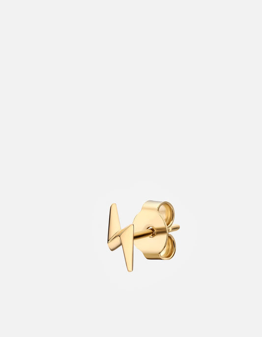 Bolt Stud Earring, Gold Vermeil